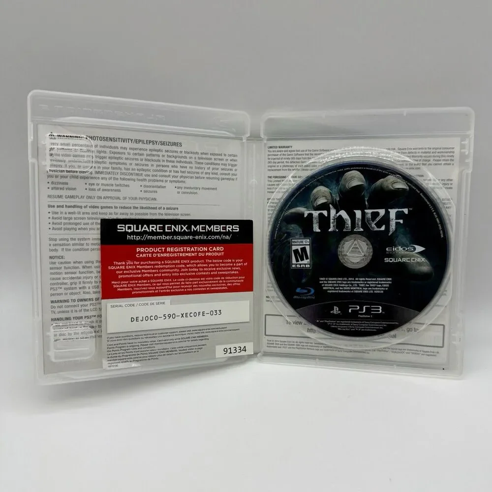 Thief (Sony PlayStation 3, PS3,2014) Game Case And Insert No Manual Tested‎